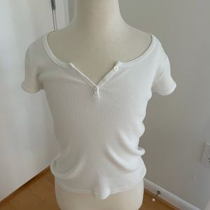 Brandy Melville White Button Shirt